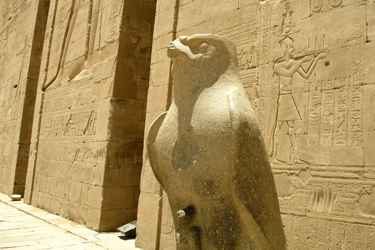 The granite falcon of Horus at Edfu
