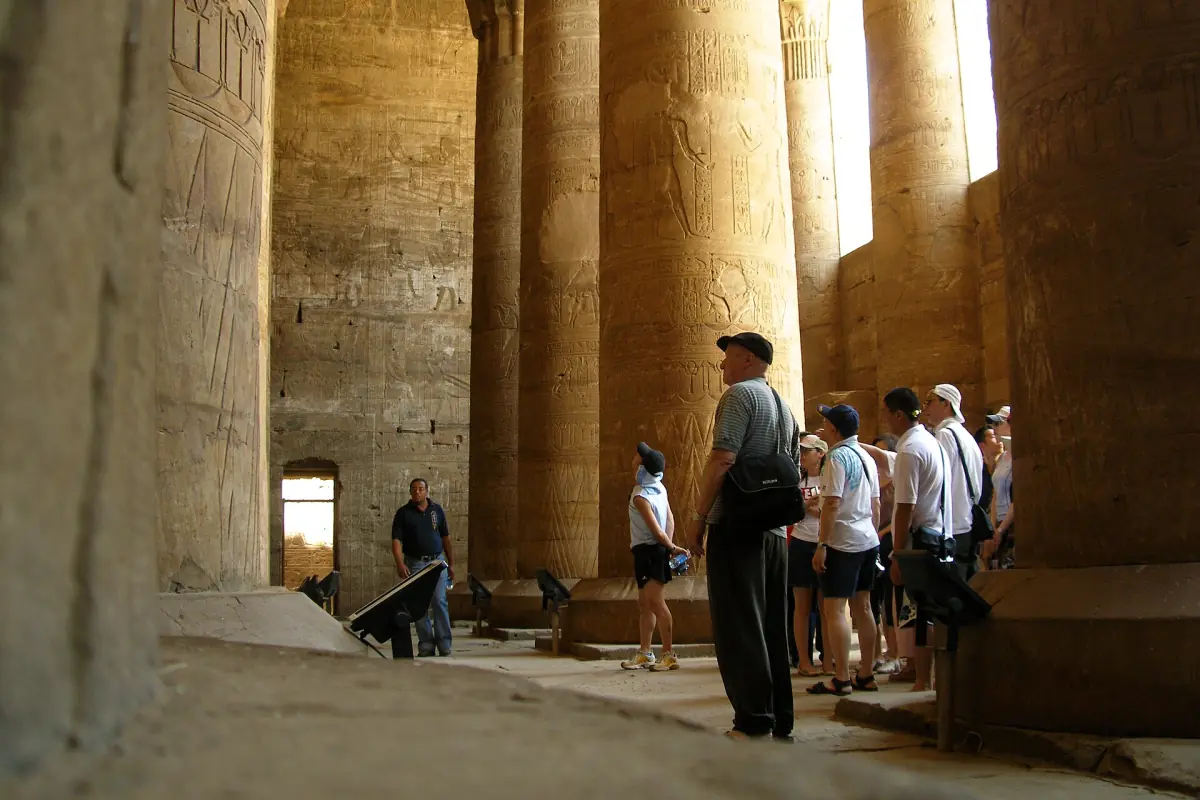 The columned hall at Edfu